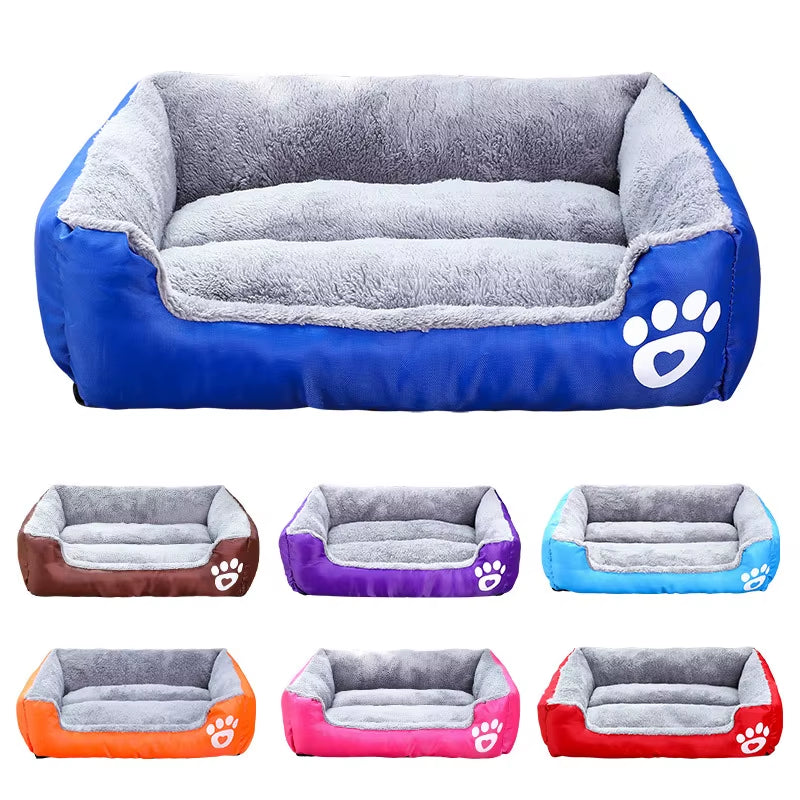 Large Square Nest Pet Large Dog Bed for Small Medium Dogs Soft Fleece Nest Big Dog Sofa Bed Winter Warm Cat House for Pet