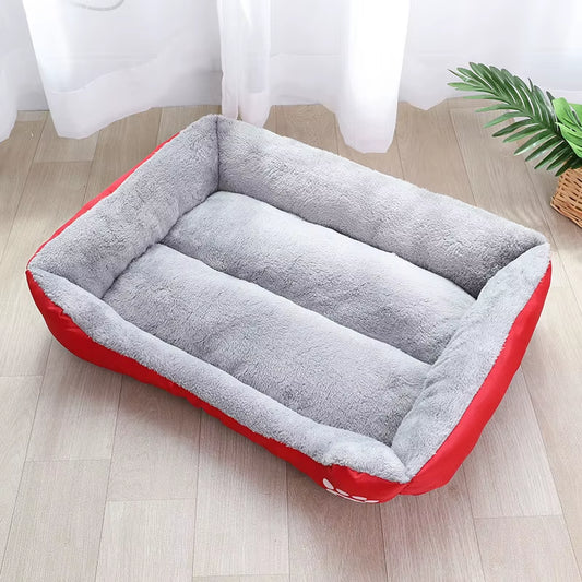 Large Square Nest Pet Large Dog Bed for Small Medium Dogs Soft Fleece Nest Big Dog Sofa Bed Winter Warm Cat House for Pet