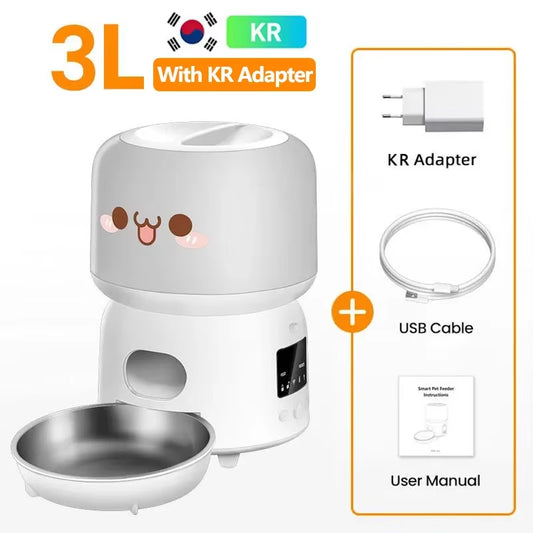 3L Wifi Automatic Cat Feeder Smart Dog Food Dispenser APP Remote Control Cute Auto Pet Feeder Feeding Bowl Accessories