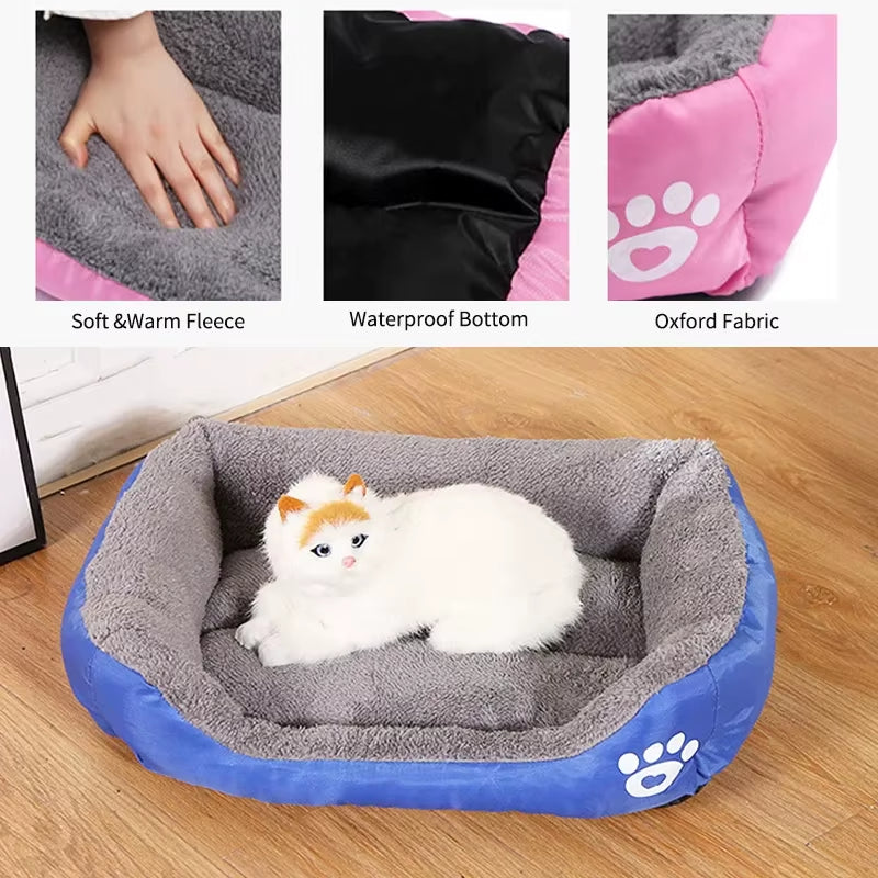 Large Square Nest Pet Large Dog Bed for Small Medium Dogs Soft Fleece Nest Big Dog Sofa Bed Winter Warm Cat House for Pet