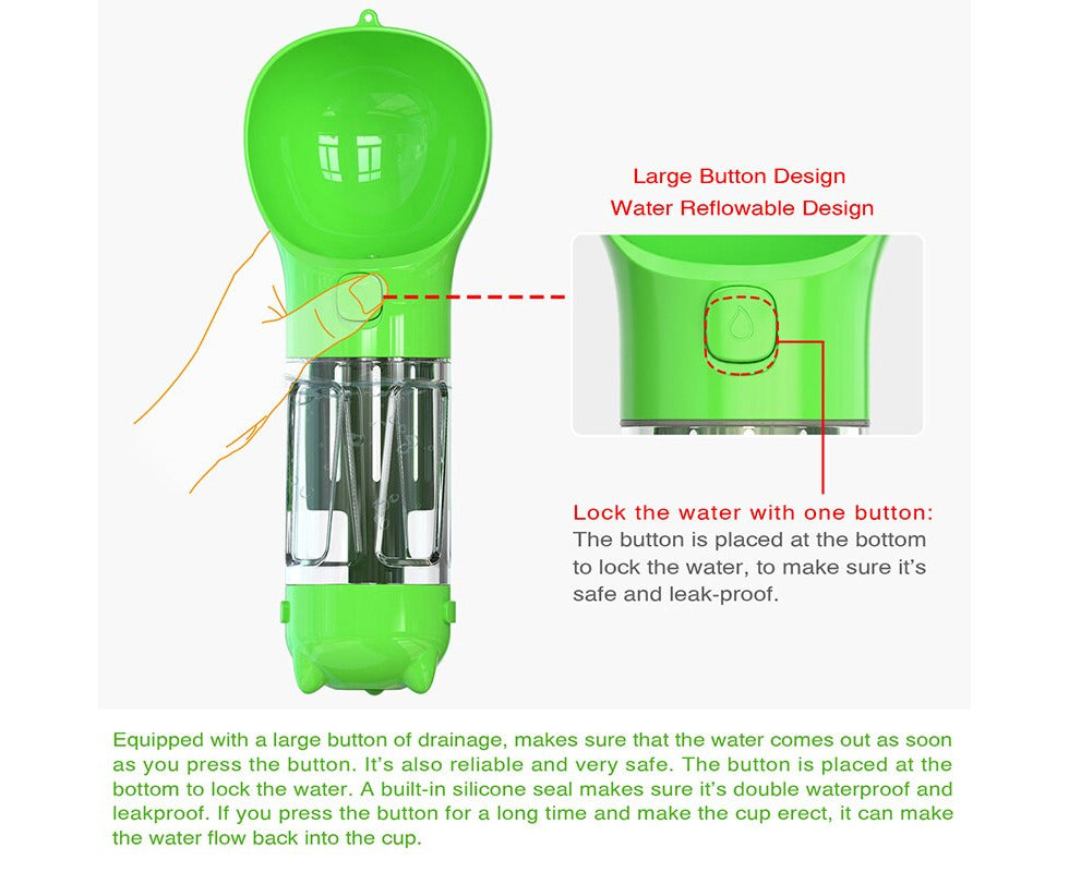 Multifunctional Portable Dog Water Bottle