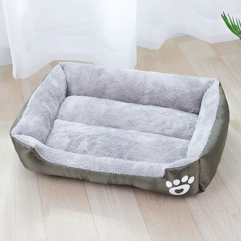 Large Square Nest Pet Large Dog Bed for Small Medium Dogs Soft Fleece Nest Big Dog Sofa Bed Winter Warm Cat House for Pet