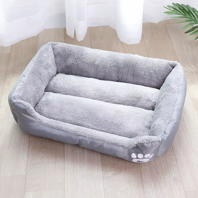 Large Square Nest Pet Large Dog Bed for Small Medium Dogs Soft Fleece Nest Big Dog Sofa Bed Winter Warm Cat House for Pet