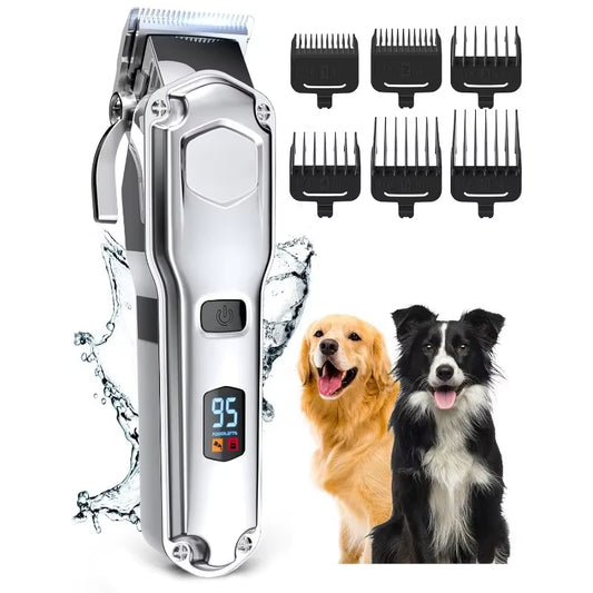 For Oneisall Dog Clippers for Grooming for Thick Heavy Coats/Low Noise Rechargeable Waterproof Cordless Pet Shaver With