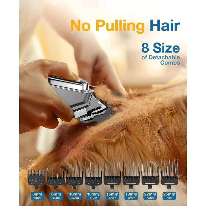 For Oneisall Dog Clippers for Grooming for Thick Heavy Coats/Low Noise Rechargeable Waterproof Cordless Pet Shaver With