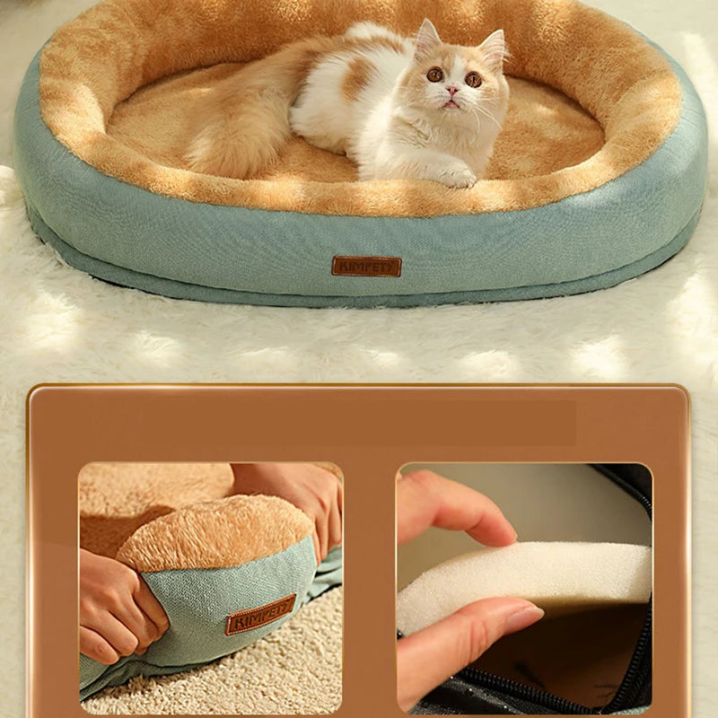 Cat Bed Dog Pet Bed Kennel Non-Slip Winter Warm Small Dog Kennel Sleeping Removed Washed Soft Puppy Cushion Cat Supplies