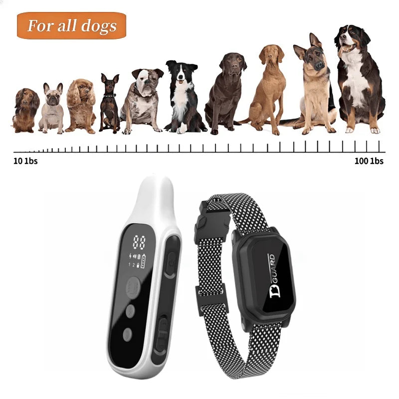 800M Digital Dog Training Collar Waterproof Rechargeable Remote Control Pet with LCD Display for All Size Shock Vibration Sound