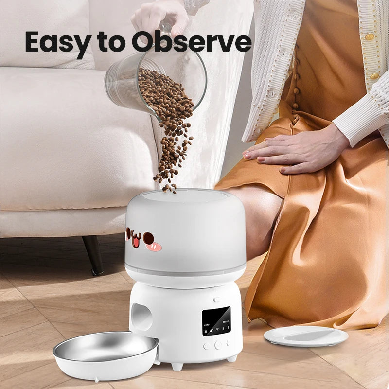 3L Wifi Automatic Cat Feeder Smart Dog Food Dispenser APP Remote Control Cute Auto Pet Feeder Feeding Bowl Accessories