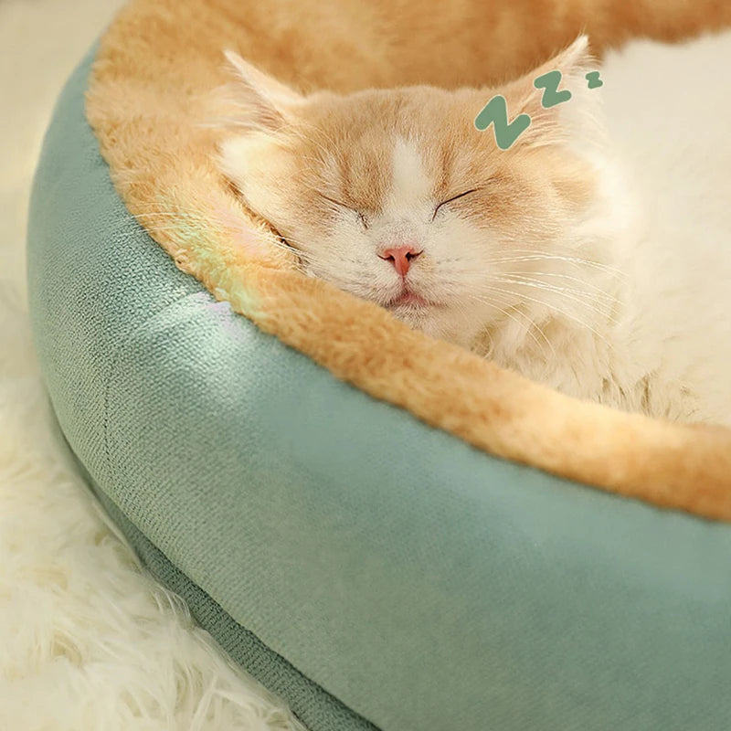 Cat Bed Dog Pet Bed Kennel Non-Slip Winter Warm Small Dog Kennel Sleeping Removed Washed Soft Puppy Cushion Cat Supplies