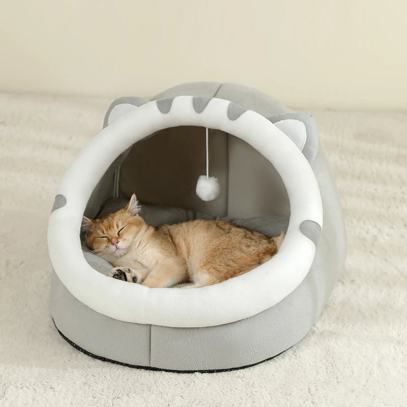 Super Cat Bed Warm Pet House Kitten Cave Cushion Cat House Warm Sleeping Dog Basket Tent Small Dog Mat Supplies Bed for Cats