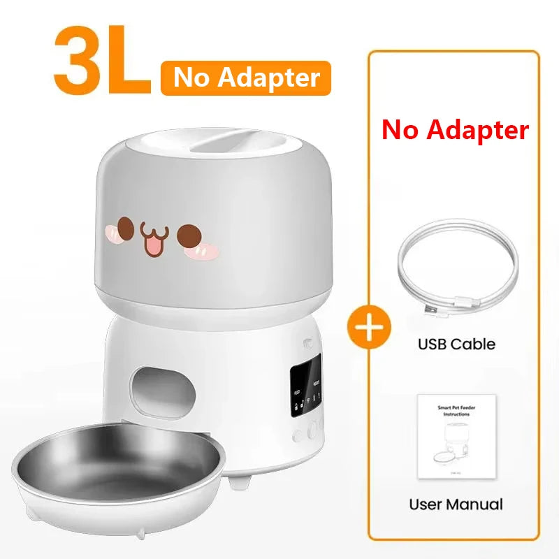 3L Wifi Automatic Cat Feeder Smart Dog Food Dispenser APP Remote Control Cute Auto Pet Feeder Feeding Bowl Accessories