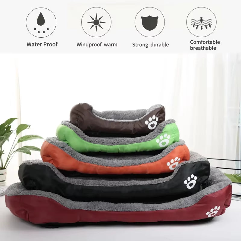 Large Square Nest Pet Large Dog Bed for Small Medium Dogs Soft Fleece Nest Big Dog Sofa Bed Winter Warm Cat House for Pet