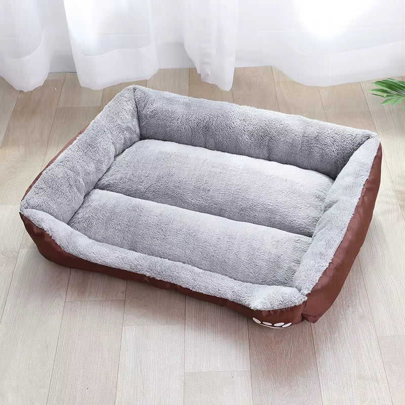 Large Square Nest Pet Large Dog Bed for Small Medium Dogs Soft Fleece Nest Big Dog Sofa Bed Winter Warm Cat House for Pet