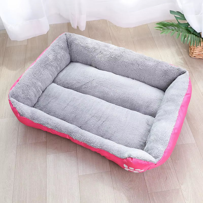 Large Square Nest Pet Large Dog Bed for Small Medium Dogs Soft Fleece Nest Big Dog Sofa Bed Winter Warm Cat House for Pet