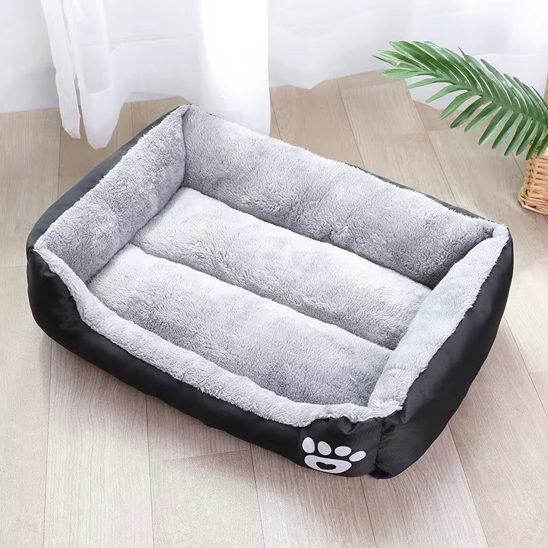 Large Square Nest Pet Large Dog Bed for Small Medium Dogs Soft Fleece Nest Big Dog Sofa Bed Winter Warm Cat House for Pet